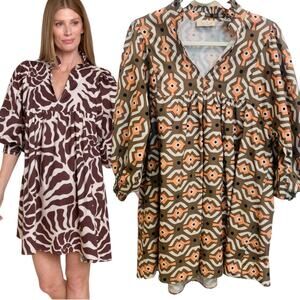 SOFIA Collection Italy Jasper One Size Dress sz 0 - sz 10 Tiered Puff Sleeve‎